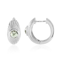 Boucles d'oreilles en argent et Améthyste verte