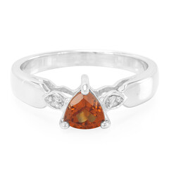 Bague en argent et Grenat Hessonite