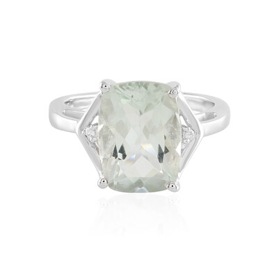 Bague en argent et Améthyste verte