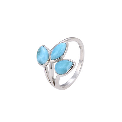 Bague en argent et Larimar