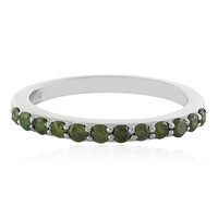 Bague en argent et Diamant vert I3