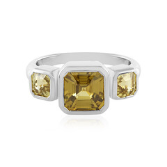 Bague en argent et Zircon jaune