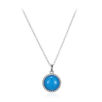 Collier en argent et Agate bleue