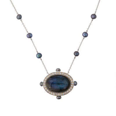 Collier en argent et Labradorite (Dallas Prince Designs)