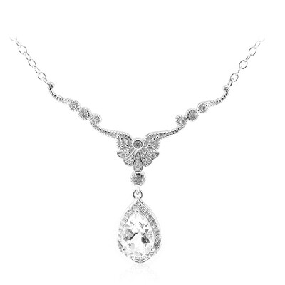 Collier en argent et Topaze blanche