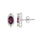 Boucles d'oreilles en argent et Grenat Rhodolite (Granulieren)