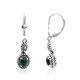 Boucles d'oreilles en argent et Malachite (Desert Chic)