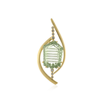 Pendentif en argent et Améthyste verte