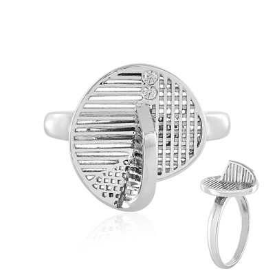 Bague en argent et Zircon (MONOSONO COLLECTION)