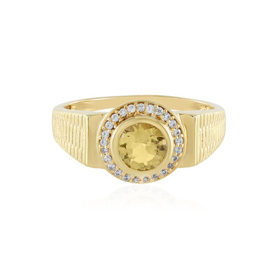 Bague en argent et Béryl jaune