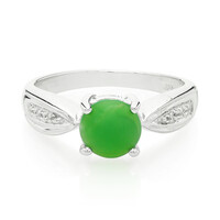 Bague en argent et Chrysoprase impériale