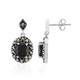 Boucles d'oreilles en argent et Onyx noir