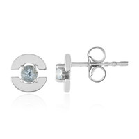 Boucles d'oreilles en argent et Aigue-marine du Brésil