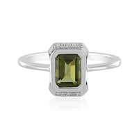 Bague en argent et Moldavite