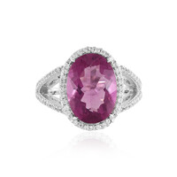 Bague en argent et Fluorite rose