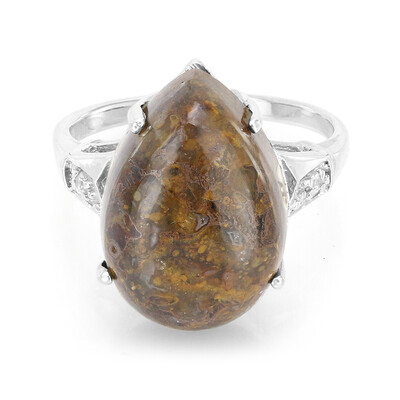 Bague en argent et Quartz Dinosaure