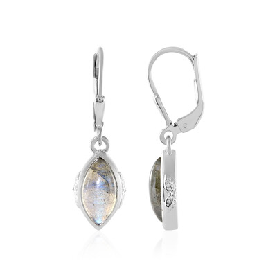 Boucles d'oreilles en argent et Labradorite