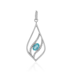 Pendentif en argent et Apatite bleue