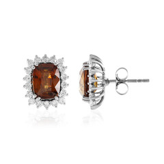 Boucles d'oreilles en or et Zircon rouge du soir (AMAYANI)