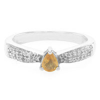 Bague en argent et Saphir jaune