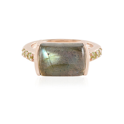 Bague en argent et Labradorite verte de Maniry (KM by Juwelo)