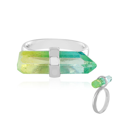 Bague en argent et Quartz multicolore (MONOSONO COLLECTION)