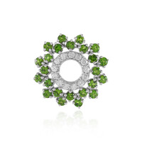 Pendentif en argent et Diopside de Russie