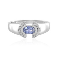 Bague en argent et Saphir bleu de Ceylan non chauffé