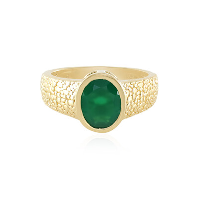 Bague en argent et Onyx vert