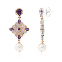 Boucles d'oreilles en argent et Perle de culture d'eau douce (Dallas Prince Designs)