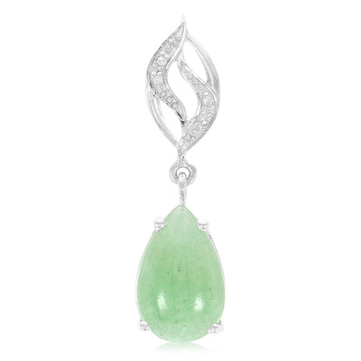 Pendentif en argent et Aventurine verte