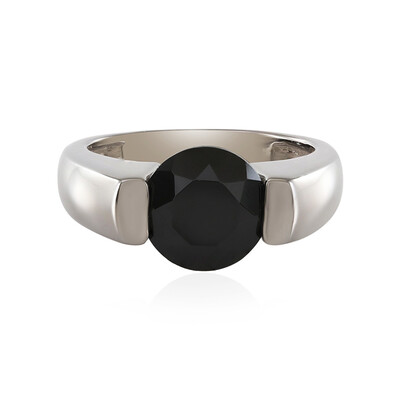 Bague en argent et Spinelle noir