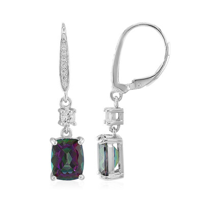 Boucles d'oreilles en argent et Quartz mystique