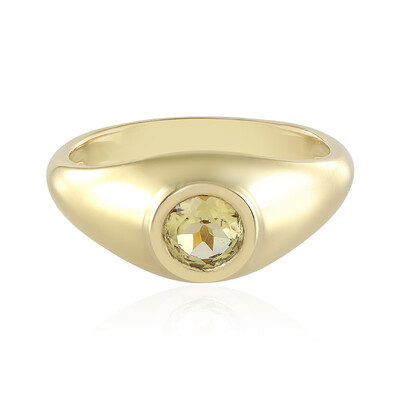 Bague en argent et Béryl jaune