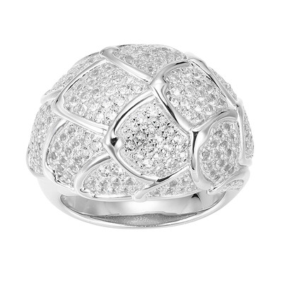 Bague en argent et Topaze blanche