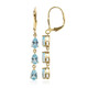 Boucles d'oreilles en argent et Topaze bleu ciel