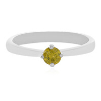 Bague en argent et Diamant jaune I3