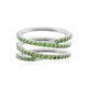 Bague en argent et Diopside de Russie