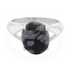 Bague en argent et Obsidienne Flocon-de-Neige