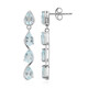 Boucles d'oreilles en argent et Topaze bleu ciel