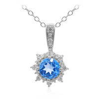 Collier en argent et Topaze Bleue Indigo