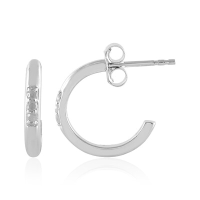 Boucles d'oreilles en argent et Diamant I3 (H)