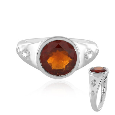 Bague en argent et Grenat Hessonite