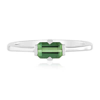 Bague en argent et Tourmaline verte de Benedito