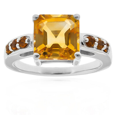 Bague en argent et Citrine