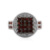 Bague en argent et Grenat rouge