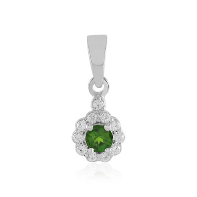 Pendentif en argent et Diopside de Russie