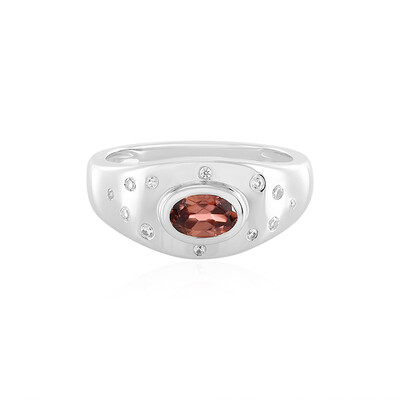 Bague en argent et Zircon rose