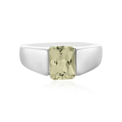 Bague en argent et Kunzite jaune canari