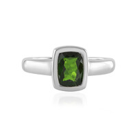 Bague en argent et Diopside de Russie